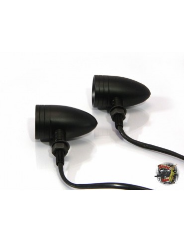 Mini clignotant LED Vision Set noir teinté avant arrière 12V M8 moto, Clignotant, Clignotant, Éclairage des scooters, Scooter